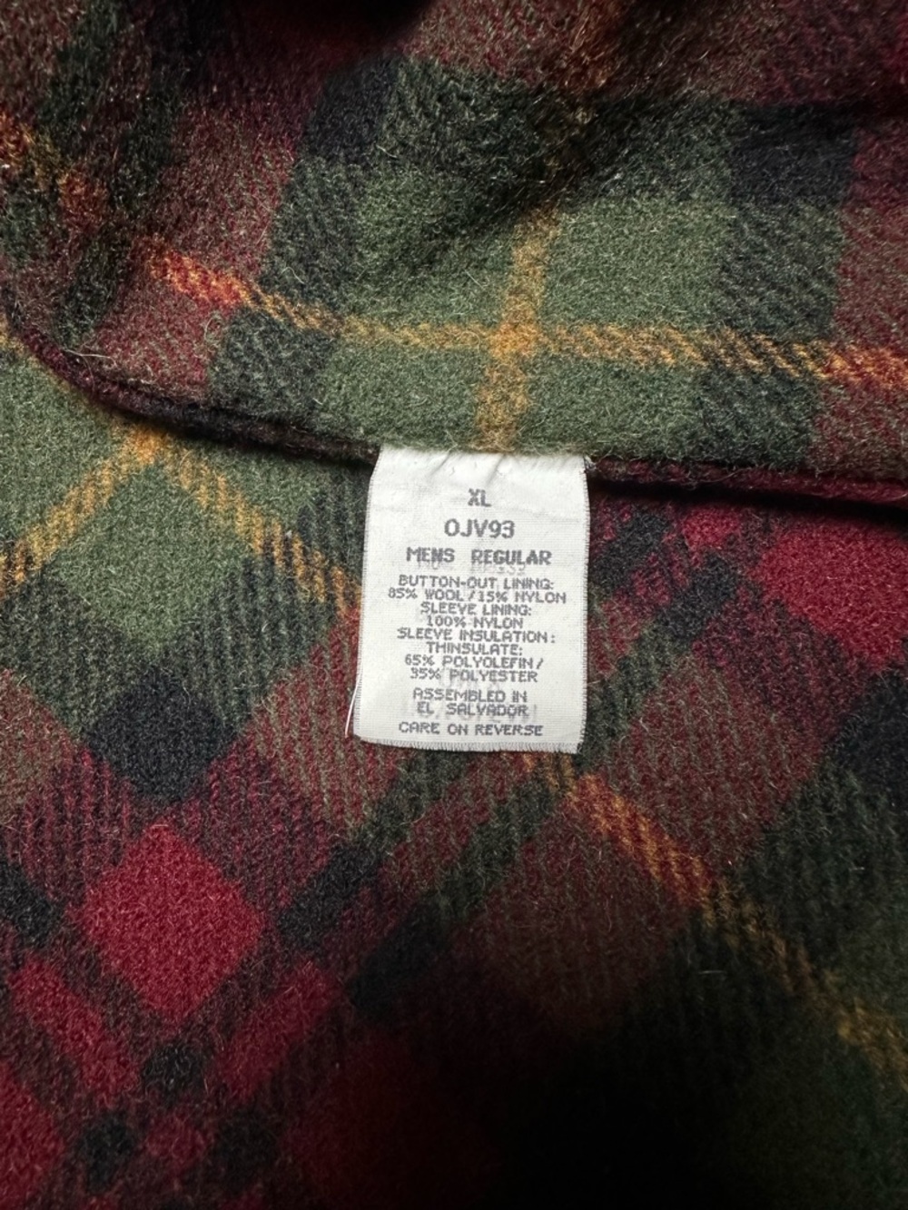 Vintage L.L. Bean Wool Plaid Lined Button Canvas Field Barn Chore Jacket Coat XL - Picture 7 of 15